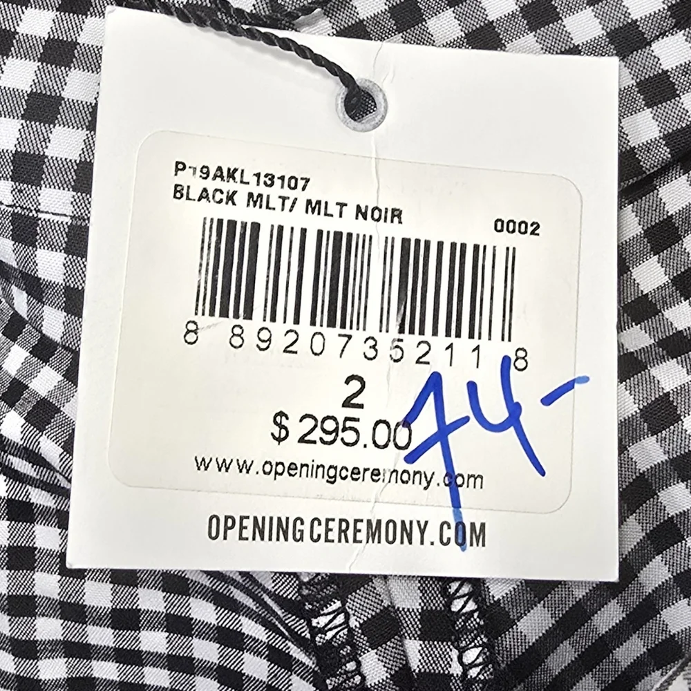 Opening Ceremony women 2 adelaide gingham check‎ trousers preppy academia career